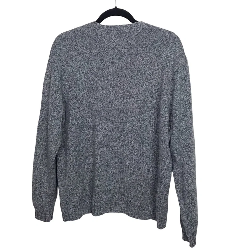 Tommy Hilfiger Gray V Neck Knit 100% Cotton Sweater